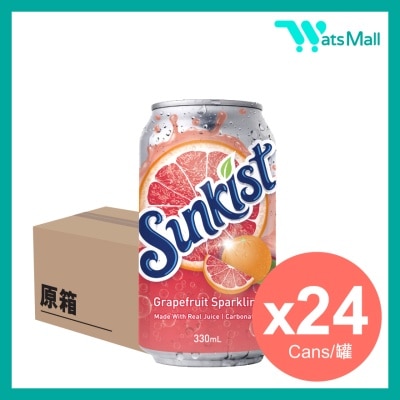 SUNKIST Sparkling Grapefruit Juice Drink 330ML (24 cans)