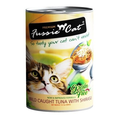 FUSSIE CAT 吞拿魚+白飯魚 貓罐頭 (400g) 300944