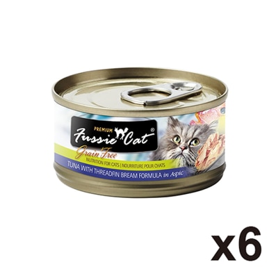 FUSSIE CAT [6cans] Black Label Premium Tuna with Threadfin Bream Formula in Aspic Cat Can (80g x6) 13313 TBC image