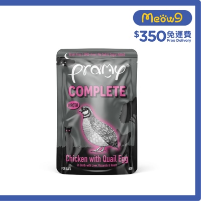 PRAMY Midnight Prey Chicken with Quail Egg in Broth (60g) Cat Pouches MN4 image