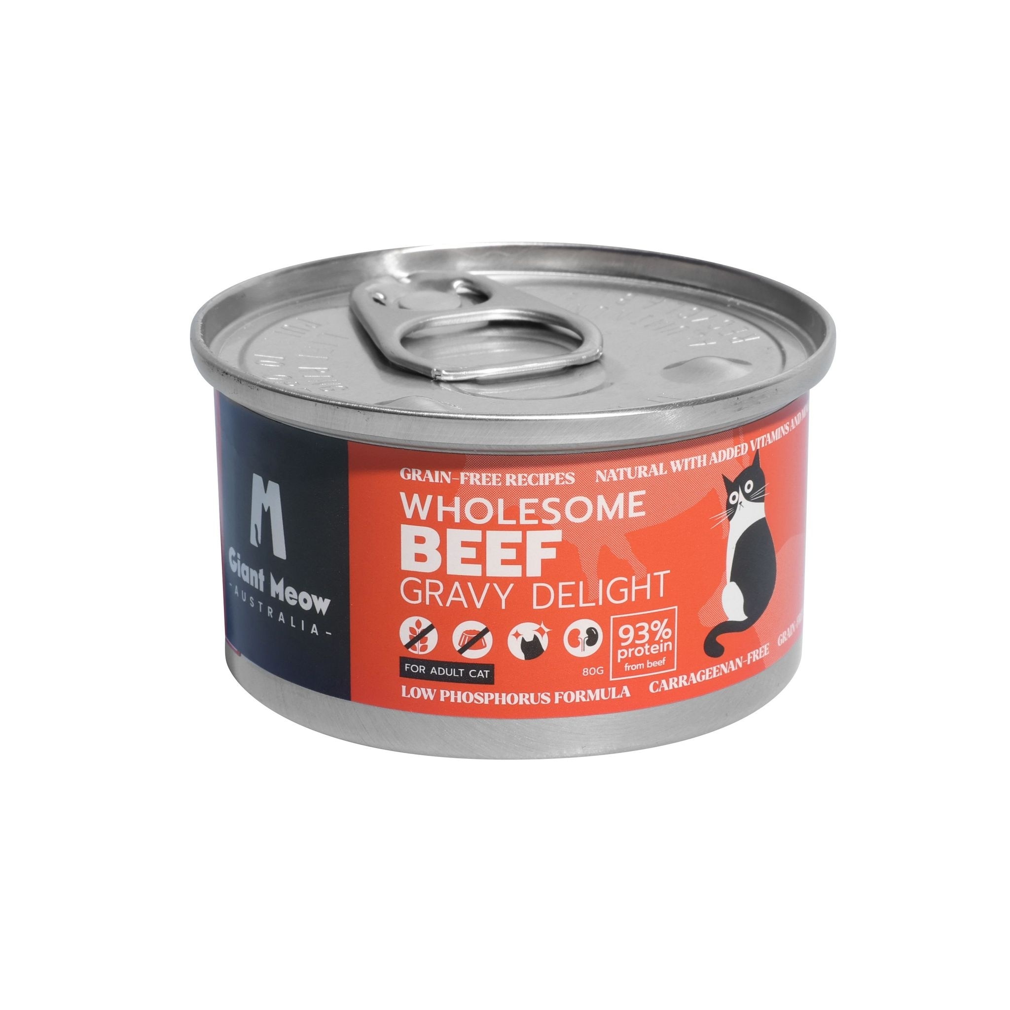 GIANT MEOW 澳紐草飼牛肉主食罐(成貓營養配方) (80g)