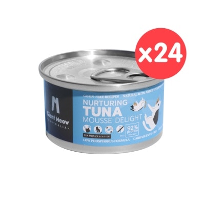 GIANT MEOW [24 Cans] Nurturing Tuna Mousse Delight For Kittens & Mother Cats (80g x 24)