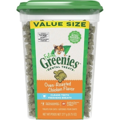 GREENIES - 潔齒餅 - 雞肉味珍寶桶 (9.75oz) 貓小食 11132 