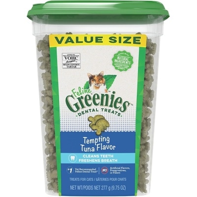 GREENIES - Tuna Jumbo Tub (9.75oz) Cat Dental Treat 11135