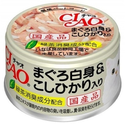 INABA - CIAO - 白身吞拿魚 + 白飯 (85g)貓罐頭 A-04