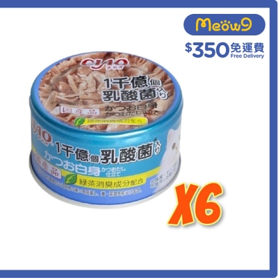 INABA 1千億乳酸菌 鰹魚 鰹魚湯(85gx6) 貓罐頭 A-135x6