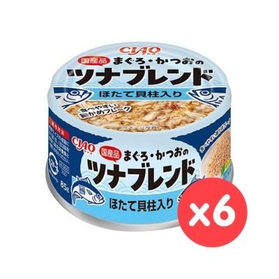 INABA [6罐]  吞拿魚+扇貝 (85g X6) 貓罐頭 798702