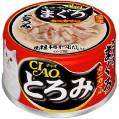 INABA Toromi Chicken Fillet; Tuna & Crab Surimi (80g) Cat Can A43