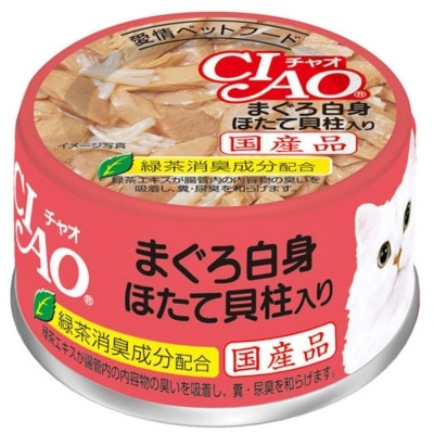 INABA CIAO White Tuna Meat with Scallop (85g) Cat Can A82