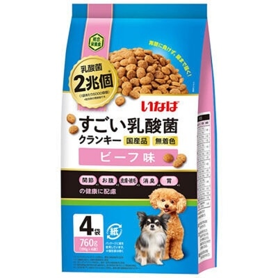 INABA 勁量乳酸菌狗糧 - 牛肉味 (190gx4) DD-122