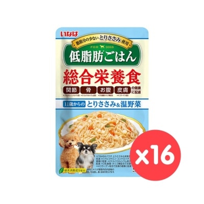 INABA [盒裝] 綜合營養狗軟包 - 雞肉 + 溫野菜 (11歲起) (50g x16) 895517