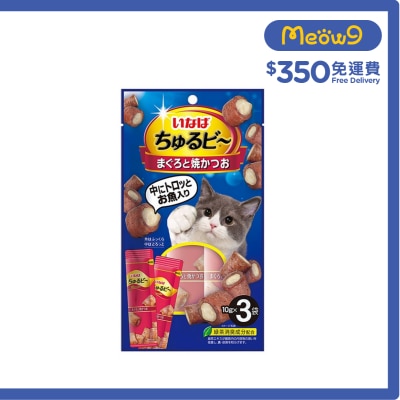 INABA 貓小食-流心粒粒 - 吞拿魚+燒鰹魚 (10gx3袋) QSC-265