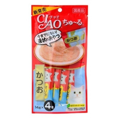 INABA - CIAO Churu Skipjack Puree (14g x 4)Cat Snack SC-72