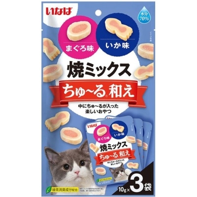 INABA - Cat Treat -Grilled Churu Treats-Tuna Snapper Squid (10gx3) TSC-181