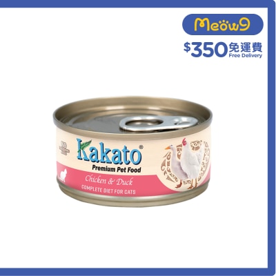 KAKATO Premium Chicken & Duck Complete Diet Cat Can (70g) image