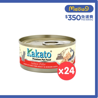 KAKATO - [24罐裝] KAKATO - 全營養主食罐(三文魚) (70g x 24) 成貓 高齡貓配方