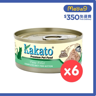 KAKATO [6罐裝] KAKATO - 全營養主食罐(吞拿魚) (70g x 6) 幼貓1-12個月及增重配方