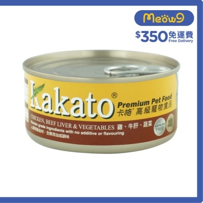 KAKATO 雞、牛肝、蔬菜(170g)貓犬適用 - KAKATO 貓狗鮮食罐