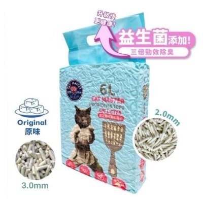貓師傅 天然益生菌 原味 豆腐砂 (2.0+3.0mm) 6L