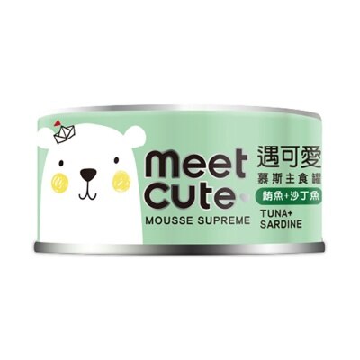 遇可愛 遇可愛。慕斯主食罐 吞拿魚+沙丁魚 (70g) 貓罐頭 827632