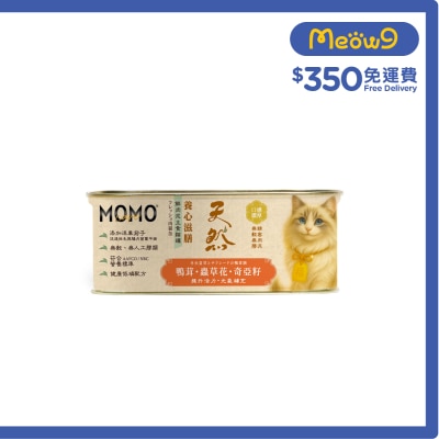 MOMOCARE 萌寵守護｜養心滋膳・溫燉 × 天然 鴨茸・蟲草花・奇亞籽 肉泥營養主餐 (110g) 貓罐 image
