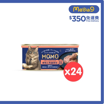 MOMOCARE [24罐]萌寵守護・哲心研 鮮味三魚蟲草花 肉絲｜主餐罐 (110g X24) image
