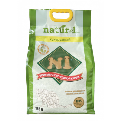 N1 NATUREL - 天然玉米豆腐貓砂 (17.5L/原味/3.0粗粒裝) N1貓砂原裝行貨