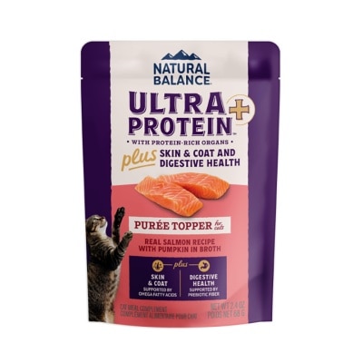 NATURAL BALANCE - Skin & Coat and Digestive Health Real Salmon with Pumpkin Puree Topper Recipe (2.4oz) 00696
