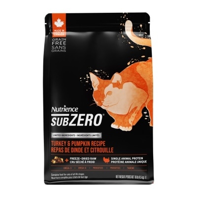 NUTRIENCE SUBZERO 火雞 & 南瓜配方 (10 lb) 全貓糧 52605