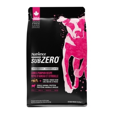 NUTRIENCE SUBZERO 羊肉 & 南瓜配方 (22 lb) 全犬狗糧 76704