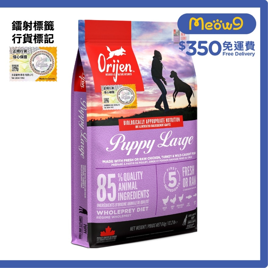ORIJEN Puppy *Large Breed* Dog Food (6kg) - Orijen