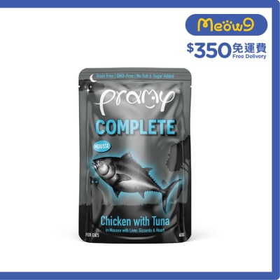 PRAMY 午夜饗宴 主食餐包 鮮嫩雞肉+吞拿魚 慕絲 (60g) 貓濕包 MN6 image