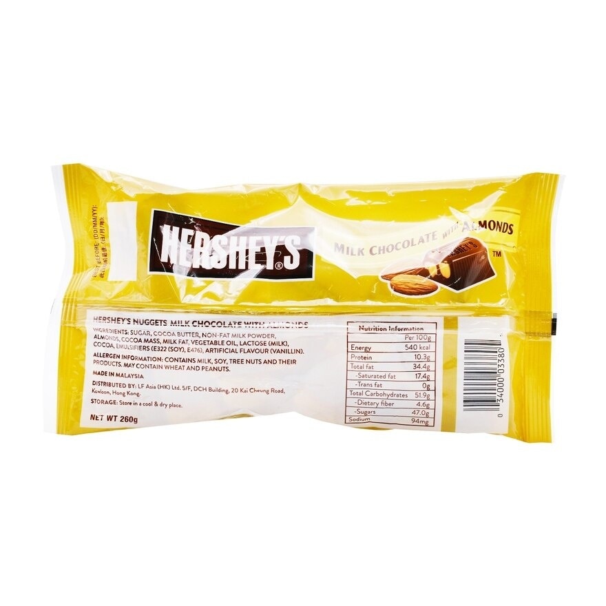 HERSHEY'S Milk Choco W/almond Nuggets