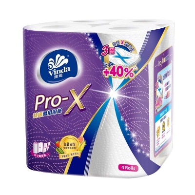 維達 Ｐｒｏ-ｘ三層特吸萬用廚紙（４卷裝）
