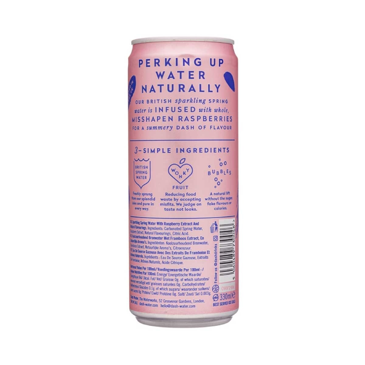 DASH Sparkling Water Raspberry Flavor