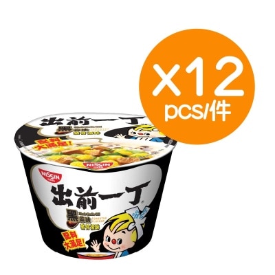 出前一丁 黑蒜油豬骨湯味碗麵  (12件)