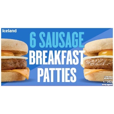 ICELAND Sausage Breakfast Patties 6p