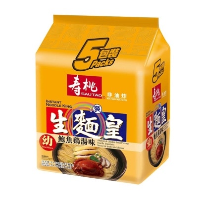 壽桃牌 壽桃牌生麵王(5包-幼)-鮑雞