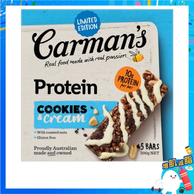 CARMAN'S Cookies & Cream Protein Bar image