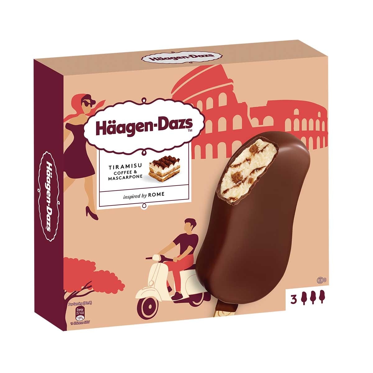 HAAGEN-DAZS 意大利芝士蛋糕脆皮雪糕批３件裝