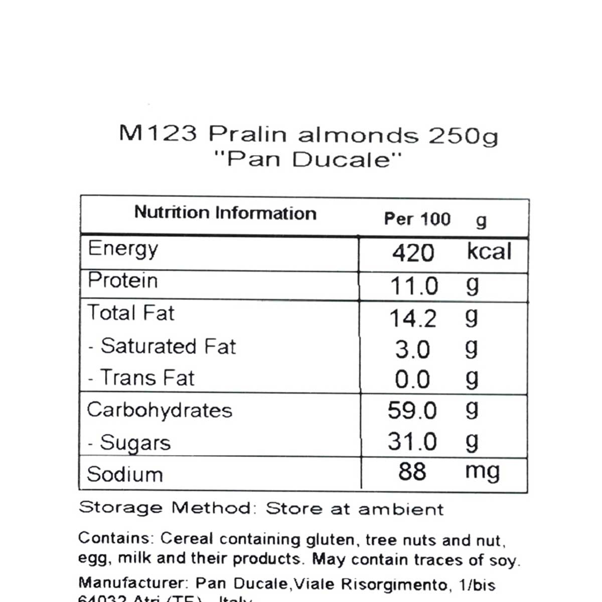PAN DUCALE 杏仁曲奇
