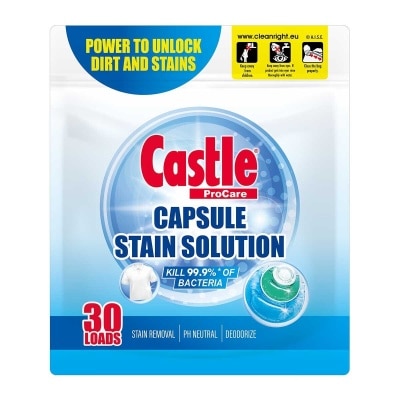 CASTLE Procare Laundry Capsule Stain Solution 30s