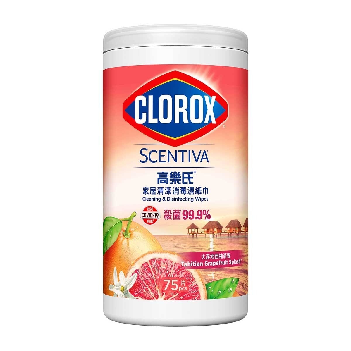 CLOROX Clorox Disinfecting Wipes Grapefruit 75s