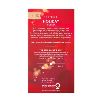 星巴克 Starbucks® Origami™ Holiday Blend 掛耳式滴漏咖啡