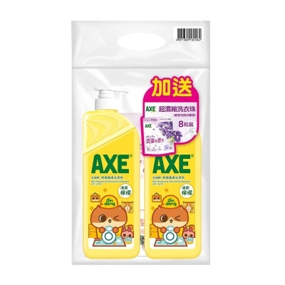 斧頭牌 維他命Ｅ檸檬洗潔精泵裝＋補充裝 (新舊包裝隨機出貨)