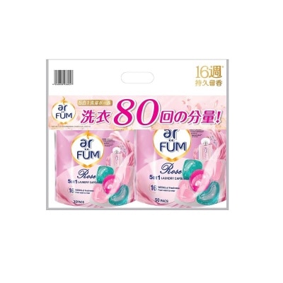 AR FUM Ar Füm 5 In 1 Laundry Capsules Rose 12g*50pcs+30pcs Refill