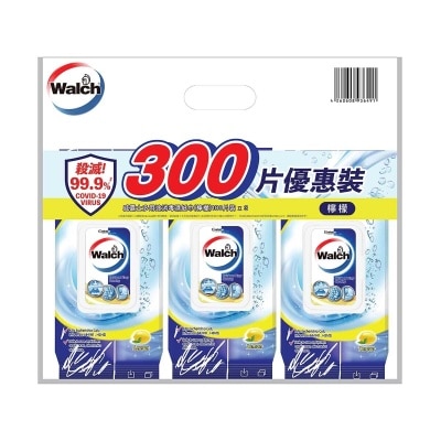 WALCH Disinfectant Wipes Lemon 300s