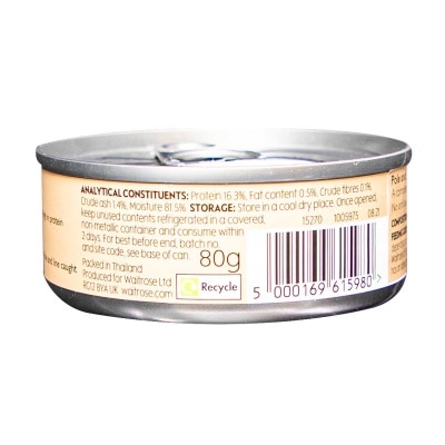 WAITROSE Cat White Tuna Meat In Gravy