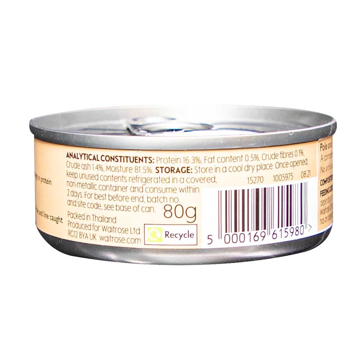 WAITROSE Cat White Tuna Meat In Gravy