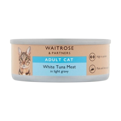 WAITROSE Cat White Tuna Meat In Gravy